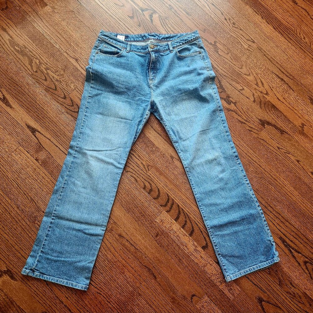 Lands End High Rise Wide Leg Womens Blue Jean size 18